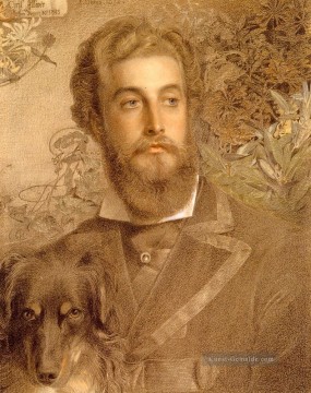  maler - Porträt von Cyril Blume Herr Battersea viktorianisch maler Anthony Frederick Augustus Sandys